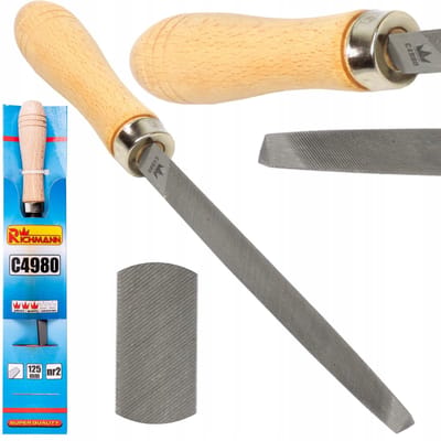 Driehoekige Vijl 125mm met Houten Handvat voor Zaagbladen