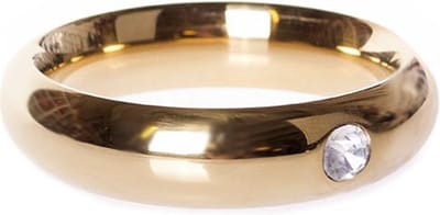 Gouden Donut Cockring met Kristal 8 mm Ø 45 mm