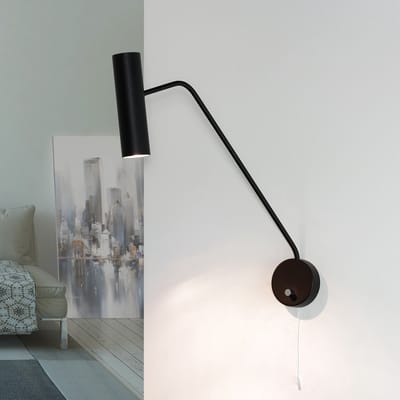Licht-Erlebnisse - Eye - Wandlamp - GU10 - van - Metaal - in - Zwart