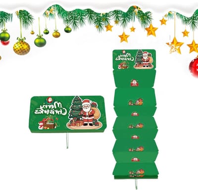 Geldhouder Kerst - Cadeau envelop - Feestelijke geschenken - 10 vakken - 18 x 9 x 3 cm - Groen
