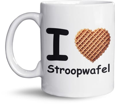 NietMokken.nl – I Love Stroopwafel Mok – Grappige Mok – Typisch Nederlandse Mok – Leuk Cadeau – Hollandse Mok – Originele Souvenir
