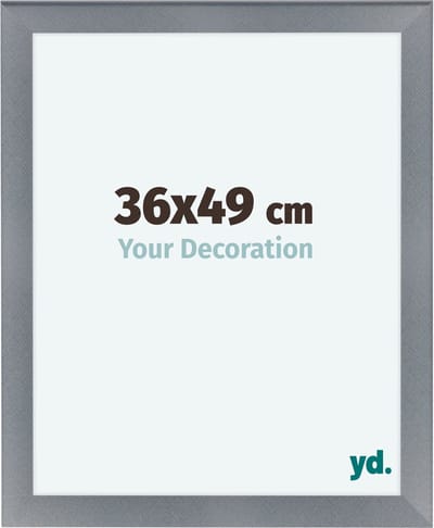 Your Decoration - Fotolijst 36x49 cm - MDF - Aluminium Geborsteld - Como