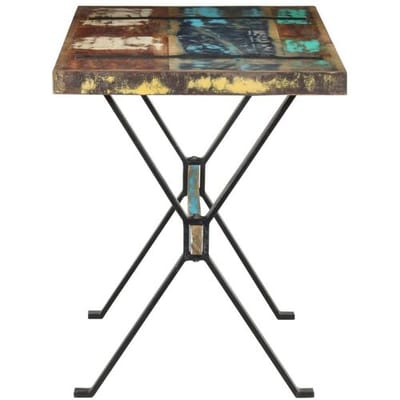 vidaXL Eettafel 120x60x76 cm massief gerecycled hout