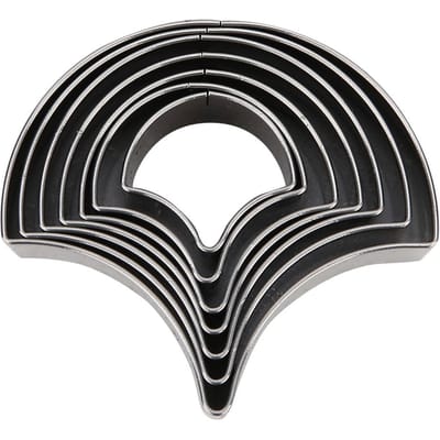 7 stuks Snijmes Mal Sjabloon Ginkgo Bladeren Vorm Stans DIY Handgemaakt Leer Gatenpons Gereedschap gray