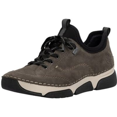 Rieker dames leren lage schoenen grijs 45976-45