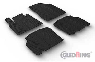 Rubbermatten passend voor Mercedes Citan Tourer (W420) 2021- & Renault Kangoo III MPV 2021- (G profiel 4-delig montageclips)