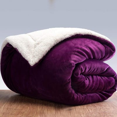 deken Pluizige zachte pluche deken, voor het hele seizoen, lente, zomer, herfst, spreien voor bankbed -Jam Violet_240x220cm weegt 9,8 kg
