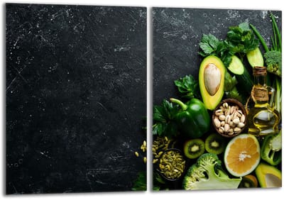 TMK ArtDeko - Serie Avocado - Glazen Beschermplaat - 2x40x52 cm - Gehard Glas