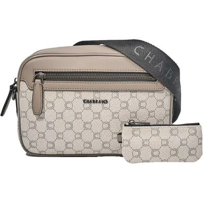 Mini schoudertas van gecoat canvas met leren details Chabrand Icone