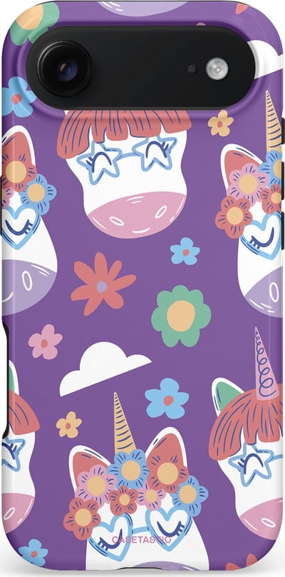 Casetastic hoesje geschikt voor Apple iPhone Air - MagSafe - Dubbellaagse bescherming - Eenhoorn Magie - Fashion Case - Lavendel Wit Lichtroze