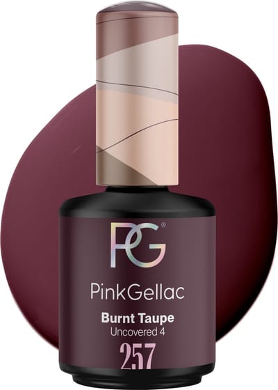 Pink Gellac Gellak - 257 Burnt Taupe 15ml - Taupe Gel Nagellak met Creamy Finish - Gellac - Gel Nagels Producten