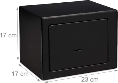 Florixa® Kluis Brandwerend Voor Geld - Kluis Brandwerend - Kluis - Zwart - ‎17cm x 23cm x 17cm