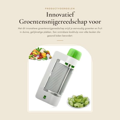 Dailygoods- Groentensnijgereedschap - Dunne Bladsnijder - Innovatieve Kookhulp - Snijden van Aardappelen/Courgette - Geschikt voor Fruit/Groenten - Scherp Mes voor Plakjes - Snijtool