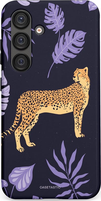 Casetastic Hoesje Geschikt voor Samsung S25 - Stijlvolle Beschermende Duo-layer Case - Cheetah snelheid