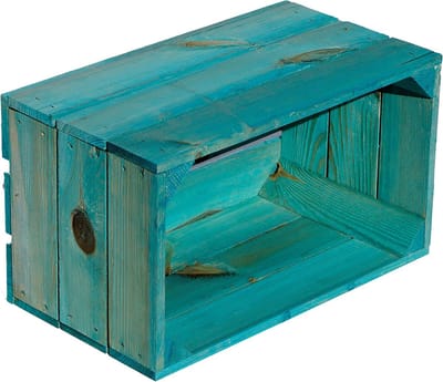 Kleine Houten Opbergkist met Inlegplank - Tuindecoratie en Dressoir 38x22x21 cm
