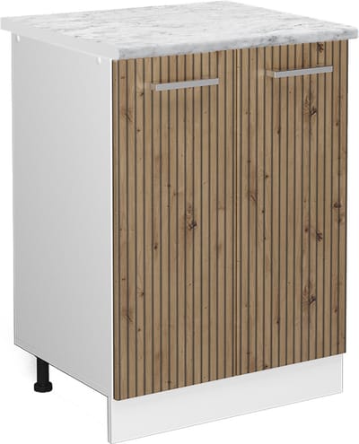 Vicco R-Line Keukenonderkast – 60 cm, WB Marmer Artisanaal eiken