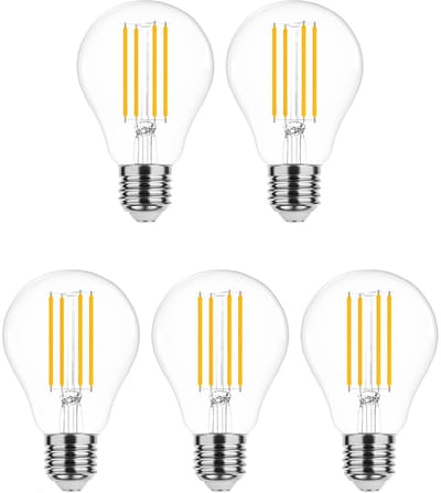 Modee E27 LED Lamp 10W - 1350lm - 2700K - Warm Wit - LED Filament Globe A67 - Vervangt 90W Halogeen Gloeilamp - 5 stuks