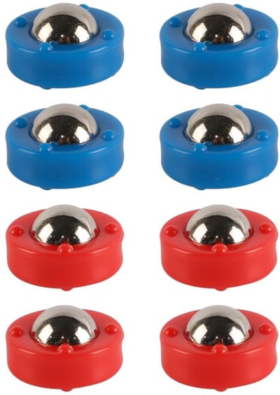 Cosensi- Shuffleboard Pucks Set - Vervangingsrollers - Stalen/kunststof constructie - Compact en lichtgewicht - Voor tafelspellen - Gemakkelijk te herkennen kleuren - Shuffleboard Rollers