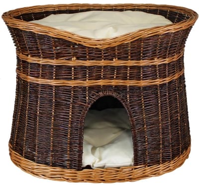 CRLYN® Rieten Hondenmand - Hondenbench - Hondenbed - Bruin