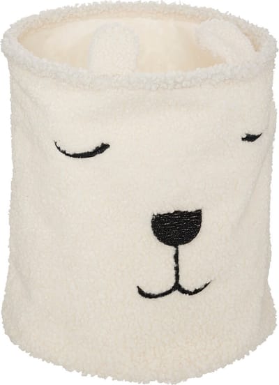 Speelgoedmand Kinderen - Opvouwbare Speelgoedbak met Handgrepen - Opbergmand Speelgoed - Kinderkamer Opberger - Wasmand Kinderen - Ø35 x 40 cm - Wit