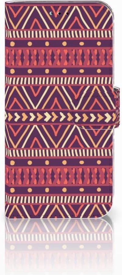 Book Case voor Samsung Galaxy A40 Telefoon Hoesje Aztec Paars