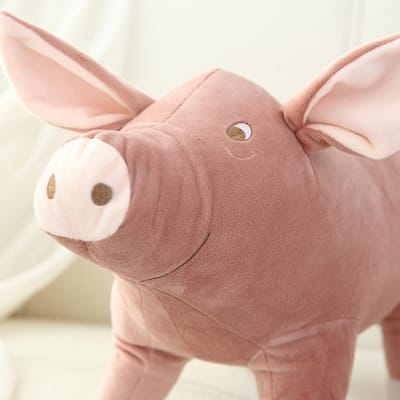 Schattig Gesimuleerd Varkens Knuffel Speelgoed Varkenspop Lap Doll Slaap Troostende Pop Creatief Cadeau 25cm beige