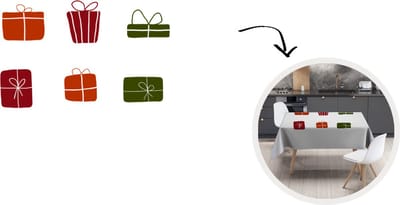 Kerst Tafelkleed - Kerstmis Decoratie - Tafellaken - Kerst - Cadeau - Design - 180x180 cm - Kerstmis Versiering