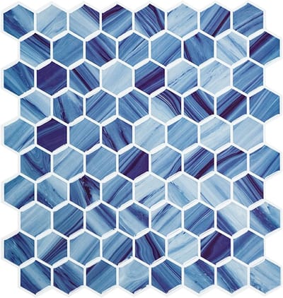 Hexagonale 3D Wandstickers voor de Keuken, Mosaïektegels, Zelfklevende Tegels, Set van 10 (25 x 25 cm)