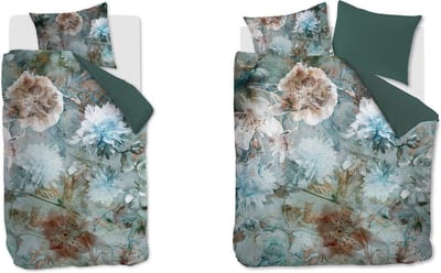 Kardol Erode dekbedovertrek - Tweepersoons - 200x200/220 - Blauw Groen