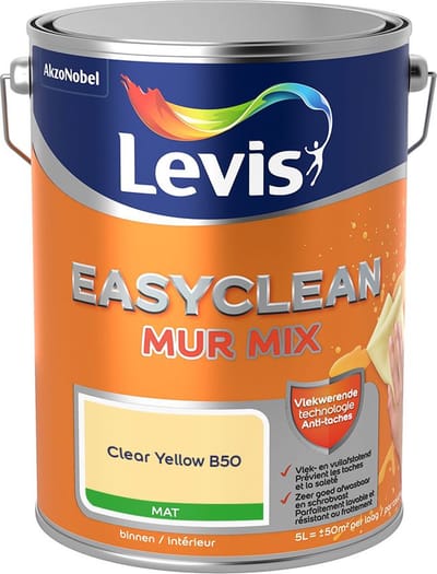 Levis - Easyclean Mur Mat Mix - Clear Yellow B50 - Mengverf - 5 L