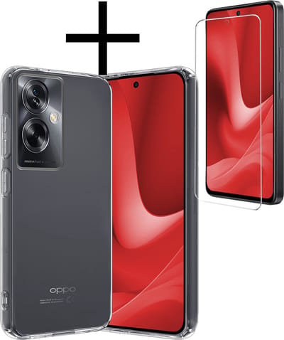 Hoesje - Met Screenprotector - Geschikt voor OPPO A79 - Sterk & Shockproof - Back Cover - Siliconen Case - Telefoon Hoes - Transparant