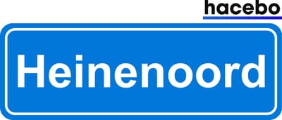 Hacebo - Plaatsnaam Sticker - 29x10 CM - Heinenoord sticker - Verkeersborden sticker - grappige cadeaus - Heinenoord