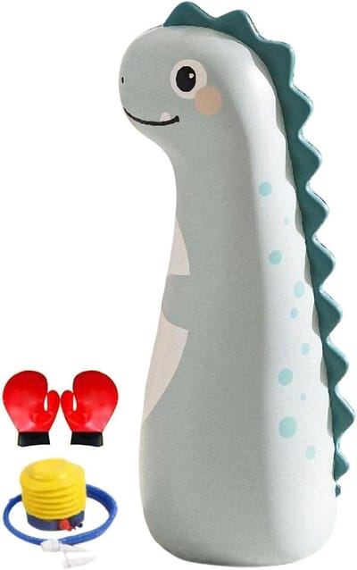 Opblaasbare bokszak - Kinder bokspaal - Actieve training - Robuust PVC ontwerp - 120 cm hoog - Dinosaurus