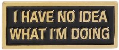 Pin Broche - enamel pin - kledingspeld - No idea goudkleurig