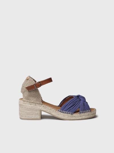 Espadrilles met lage hak en knoop voor dames | DANIELA