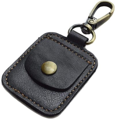 Draagbare Sieradenopbergdoos met Sleutelhanger, Ideaal voor Reizen, Organiseer Kettingen en Accessoires (Zwart)