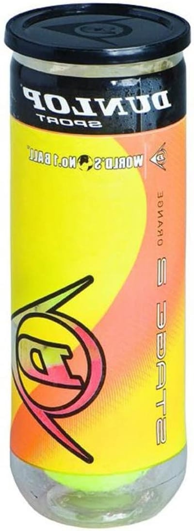 Dunlop Tennisbal Mini - Trainingsbal Kinderbal - Tennis Leren Spelen - Drukverminderde Bal - 3-delig - Geel Oranje