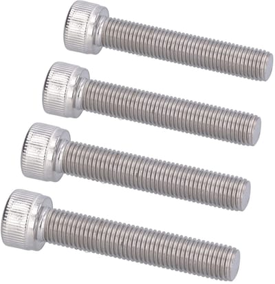 Dailygoods- Inbusbout M10 - Zeskantbout A2-70 - Corrosiebestendig - 4 Stuks - Voor Doe-Het-Zelf Klussen - Gemakkelijk Schoon Te Maken