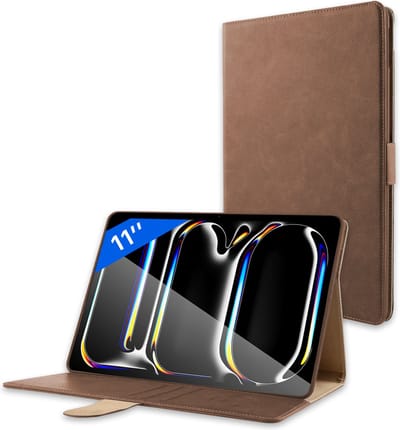 Case Geschikt voor iPad Pro 11 inch M4 (2024) Hoes Bruin Cover Hoesje A2836 , A2837