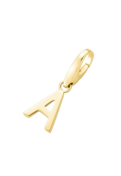 Gouden (verguld) bedel | Letter A | Giorgio Martello | 925 Zilver