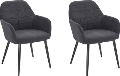 Mara-Armstoel - 2 Pack - Antraciet
