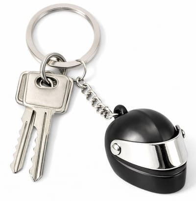 Motorhelm Sleutelhanger I Sleutelhouder Scooterhelm I Integraalhelm Sleutelhangers I Zwart