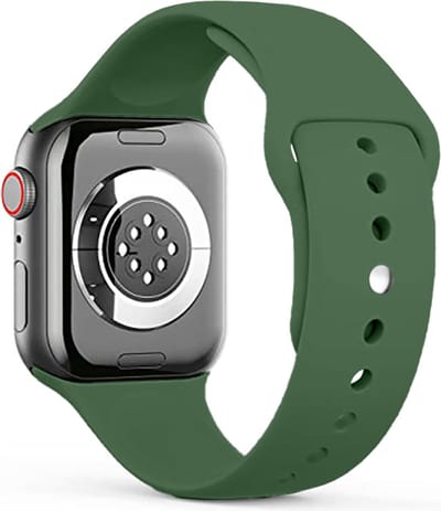 Stravo Siliconen Sportbandje – Zacht & Waterproof Horlogeband – Geschikt voor Apple Watch 49mm (Ultra 1/2/3), 46mm (Series 10/11), 45mm (Series 7/8/9), 44mm (Series 4/5/6, SE 1/2/3) – maat S/M – Green