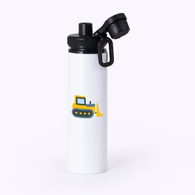 Hacebo® - Shovel waterfles met draaidop zwart - Auto - Bouwmeester - Werken in de bouw - bouwer - bouwvakarbeider - klusjesman - water fles - 850ML