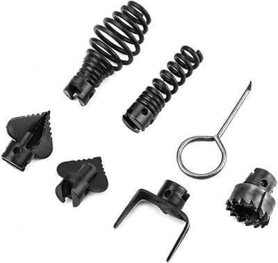 Afvoerreiniger Snijkoppen - Riool Reiniger Bits - Verstopping Verwijderen - Mangaan Staal Constructie - 6 Stuks 16mm - Zwart