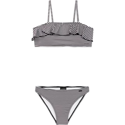 Protest PRTStripes JR - Bikini set Meisjes - Normale pasvorm - Uitneembare vulling - Zwart