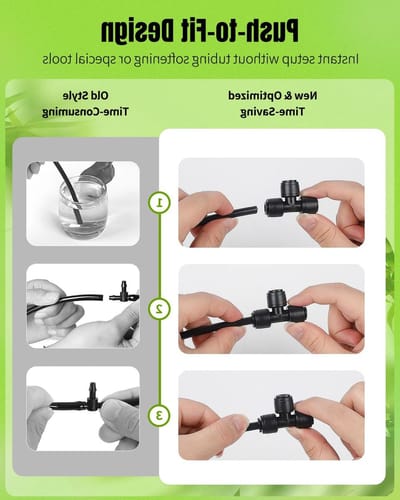 15 Stuks Steek-T-Stukken 6,35 mm voor Druppelirrigatie, Push-to-Connect T-Connectoren en Sproeiers, Druppelvrije Irrigatieonderdelen voor Tuin en Planten