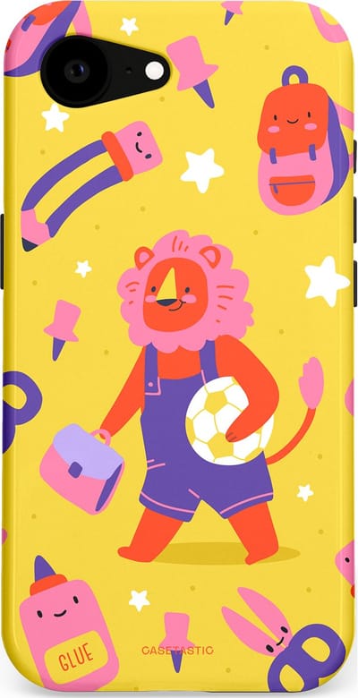 Casetastic hoesje geschikt voor Apple iPhone 16e / Apple iPhone 17e - MagSafe - Dubbellaagse bescherming - Krachtige lessen - Fashion Case - Goud Koraal