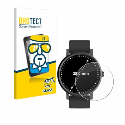 BROTECT - Glas Screenprotector voor Horloges (Rond, ø: 38 mm) - Gehard Beschermglas 9H