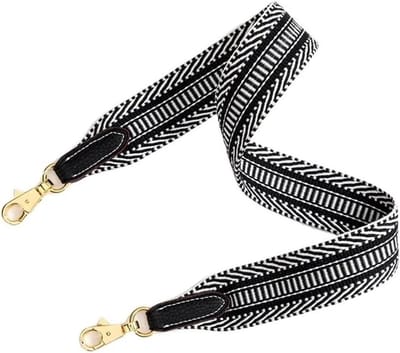 Schouderband Vervanging - Tas Riem - Tas Personaliseren - Trendy Geweven Stijl - Extra Breed - Zwart